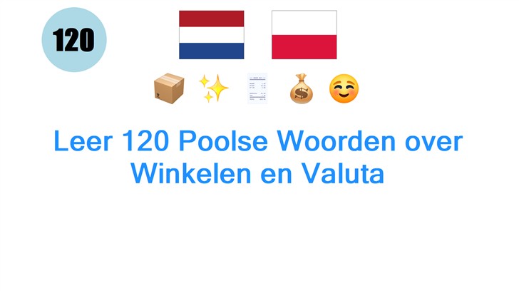 Leer 120 Poolse Woorden over Winkelen en Valuta
